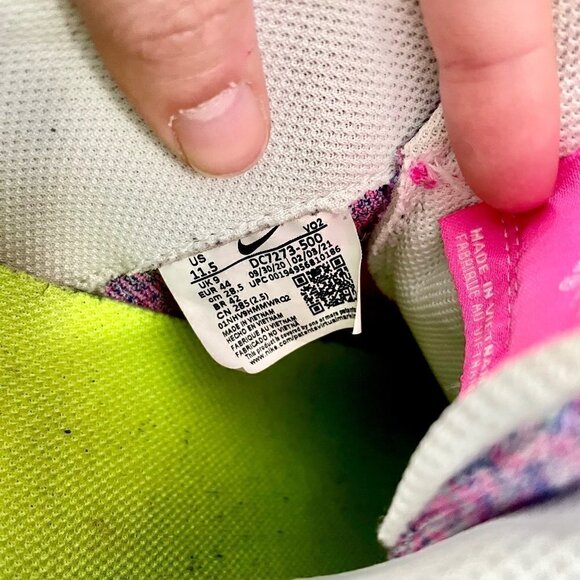 Nike Air Force 1 Crater Flyknit Purple Sneakers Women’s 11.5 / Men’s 10 - Picture 12 of 13